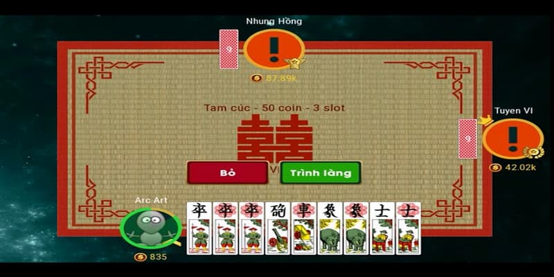 Cách chơi tam cúc các lượt đánh bài