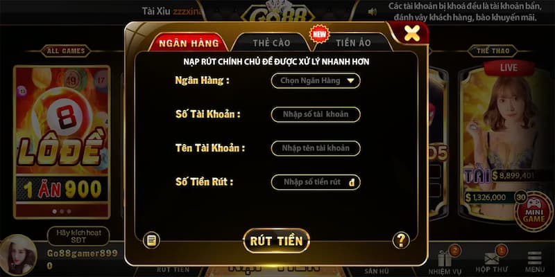 Rút tiền GO88 tại sao lại quan trọng? 