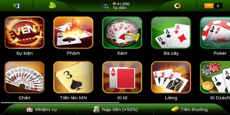 Tựa game bài hay về tổng quan